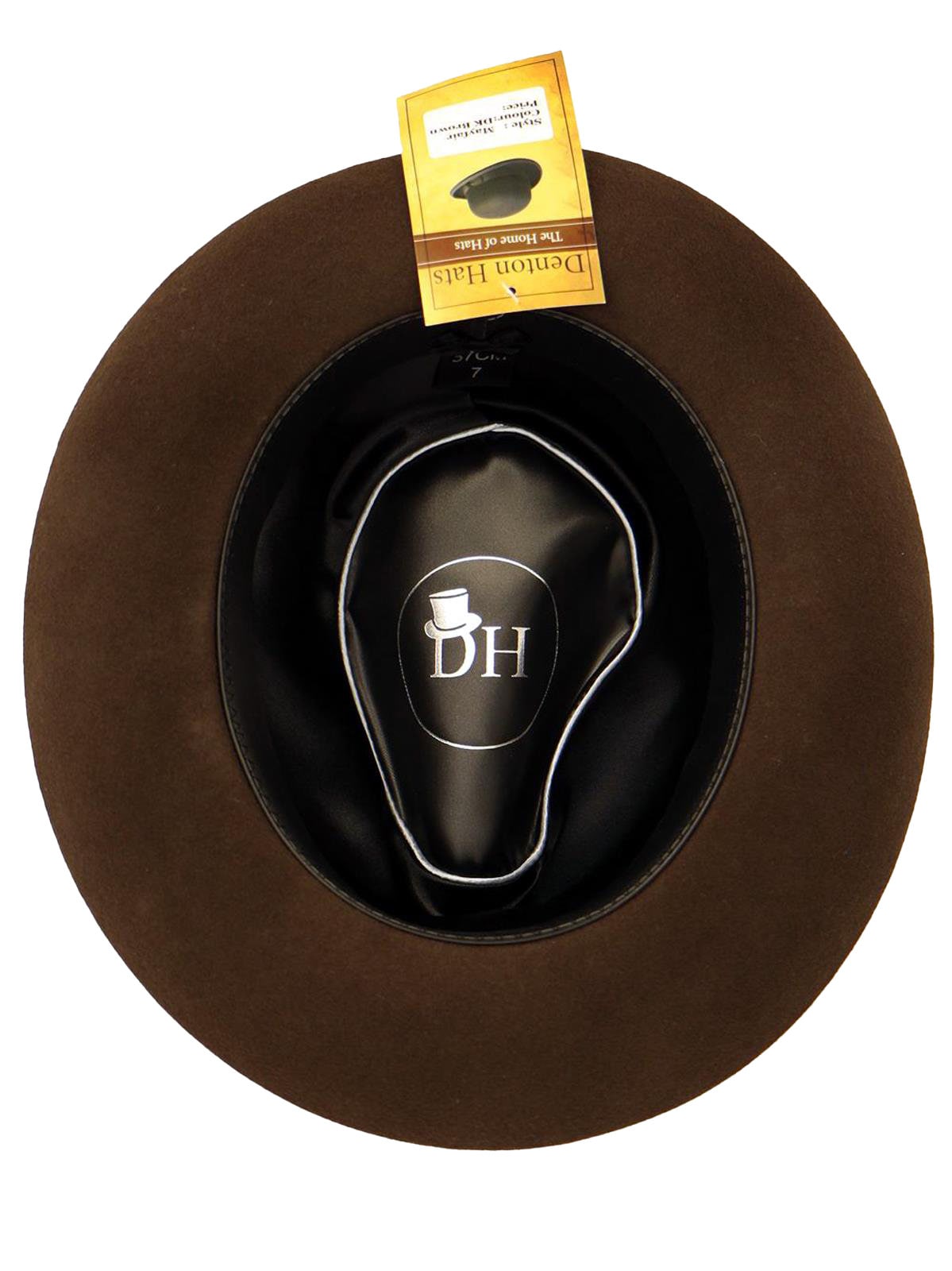 Vintage MCM Custom
Hattery Chocolate Brown Wool Felt Fedora Hat Vintage Snyder main image 2