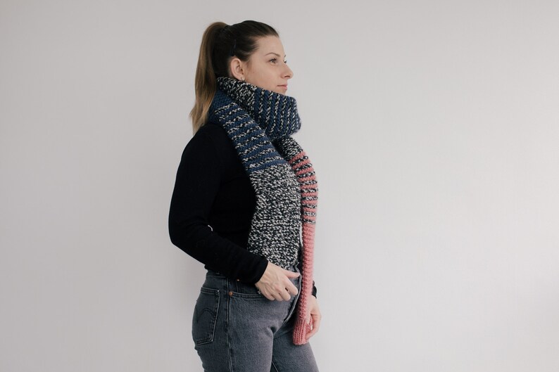 Hand Knit Winter Scarf, Soft Chunky Scarf, Stocking Filler, Extra Long Knit Scarf, One Of A Kind, Neck Warmer, Winter Accessories, image 8