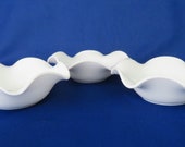 Milk Glass Bowl with Ruffled Rim