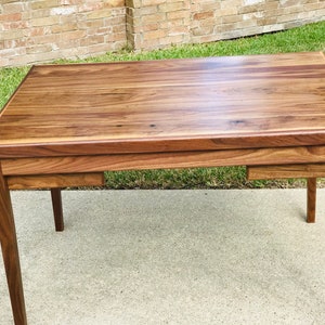 Custom walnut table with hardwood optional top