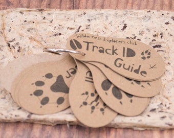 Guide d'identification des traces d'animaux – parfait pour l'école forestière, la garde d'enfants, l'éducation à domicile, les voyages de camping.
