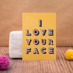Ich liebe Dein Gesicht Postkarte