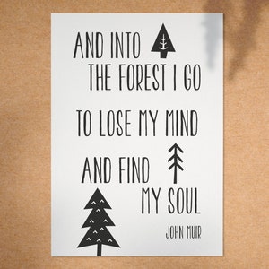 And Into The Forest I Go A4 Print image 1