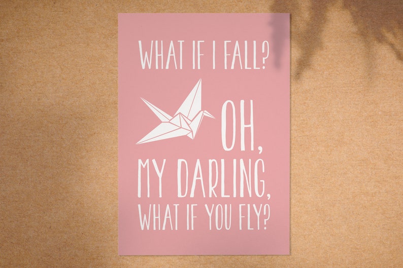 What if I fall Oh, my darling what if you fly A4 Print image 1