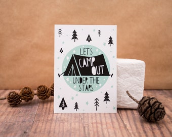 Let's Camp Out Under The Stars Postcard