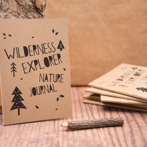 Diario de naturaleza para niños y juego de lápices de colores naturales