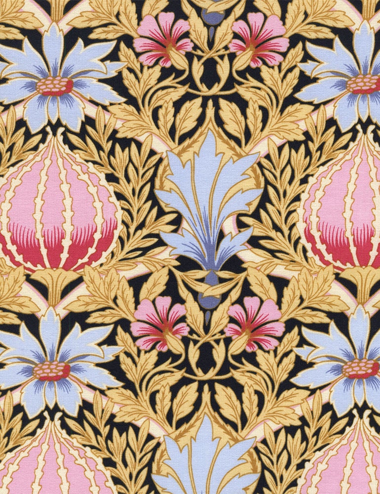 Art Deco Fabric by the Yard Quilting Floral Cotton William Etsy