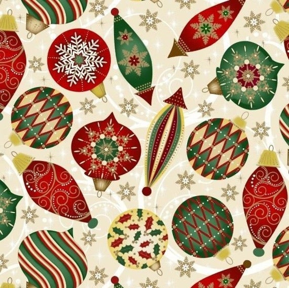 Christmas Fabric by the Yard Metallic Gold Cotton Quilt Etsy