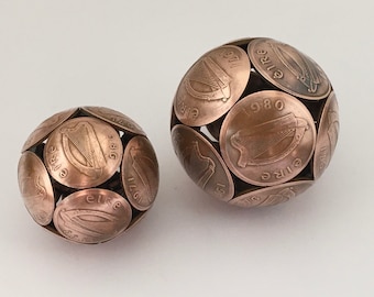 Irish Bronze 1p or 2p Coin Ball