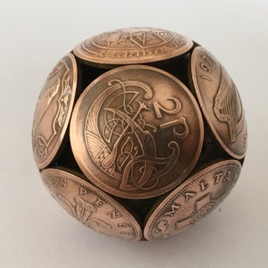 Mixed Territories Bronze 2p Coin Ball