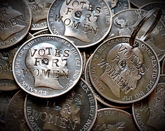 Suffragette Penny . Defaced Edward VII Coin . Votes for Women . Buy two, Get one free .