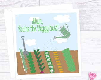 Vegetable garden Mother's Day card - gardening Mother's day card - Mother's day card for gardener