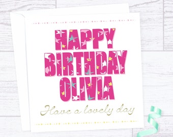 Personalised birthday card