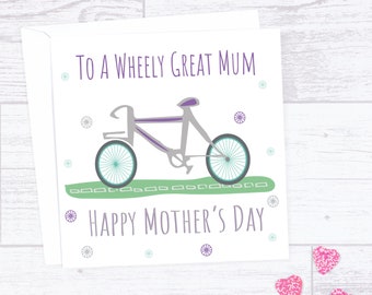 Cycling Mother's Day card - bike Mother's day card - bike card