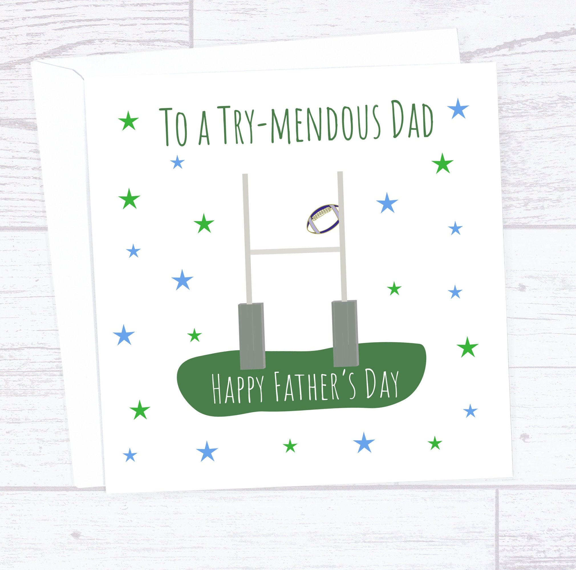 Father's day card Rugby Father's day card | Etsy