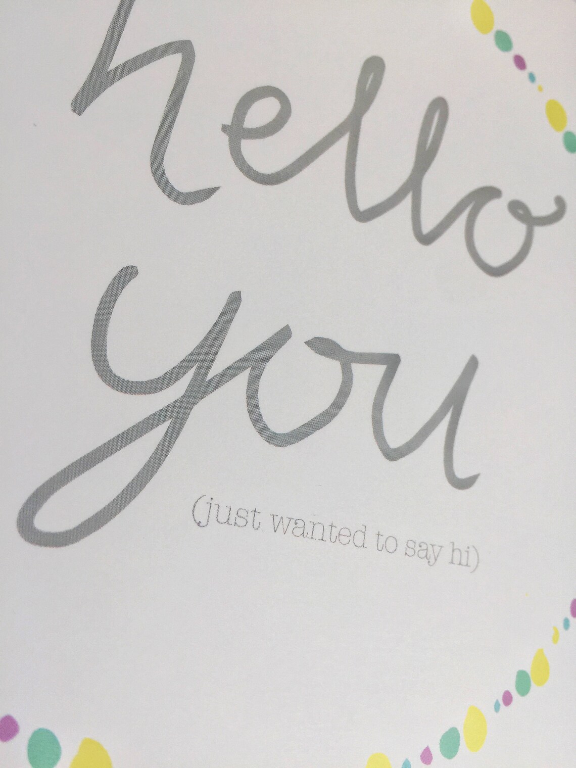 Just to say Hello you greeting card Etsy