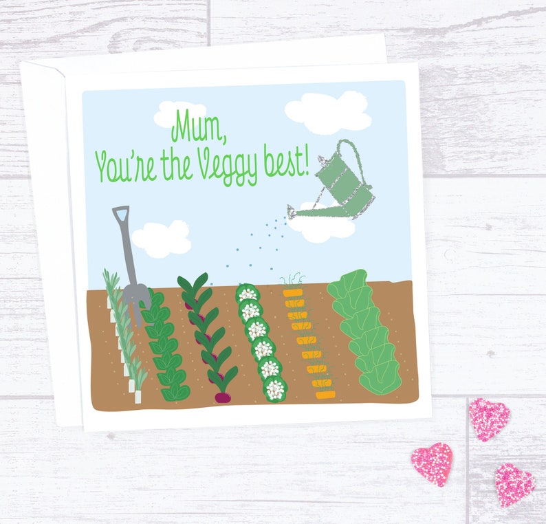 Vegetable garden Mother's Day card gardening Mother's day card Mother's day card for gardener image 1