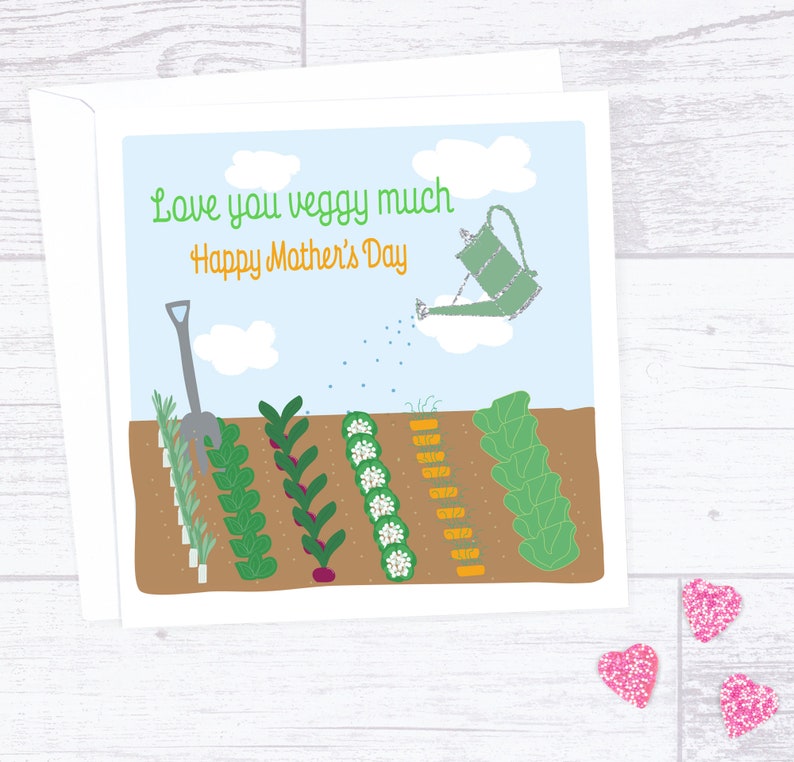 Vegetable garden Mother's Day card gardening Mother's day card Mother's day card for gardener image 2