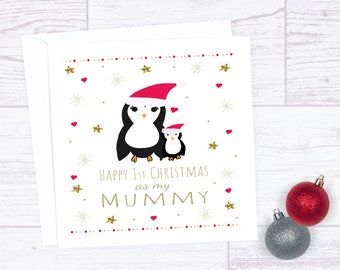 First Christmas Mummy card - first Christmas as my Mummy card - Mummy Christmas card - Mummy Christmas card from children
