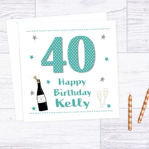 50th Birthday card personalised 50th birthday card age card for friend age card for relative Bild 4