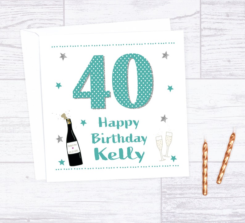 50th Birthday card personalised 50th birthday card age card for friend age card for relative Bild 4