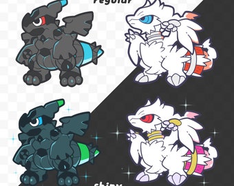 Reshiram, Zekrom & Kyurem Pokémon Pins (3-Pack)