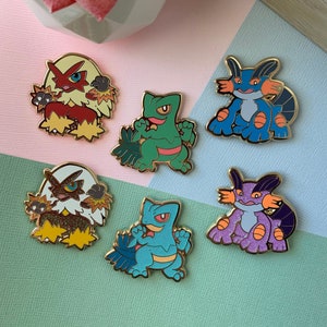 Pokemon Hoenn Starters Enamel Pins Sceptile Blaziken Swampert