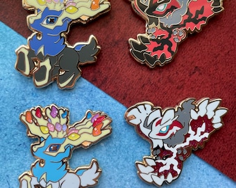 Pokemon Kalos Legends Xerneas Yveltal XY Hard Enamel Pin