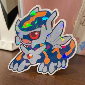 Primal Dialga Holographic Vinyl Sticker - Etsy