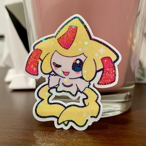 Shiny Jirachi Holographic Vinyl Sticker
