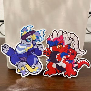 Pegatinas de vinilo de Koraidon y Miraidon