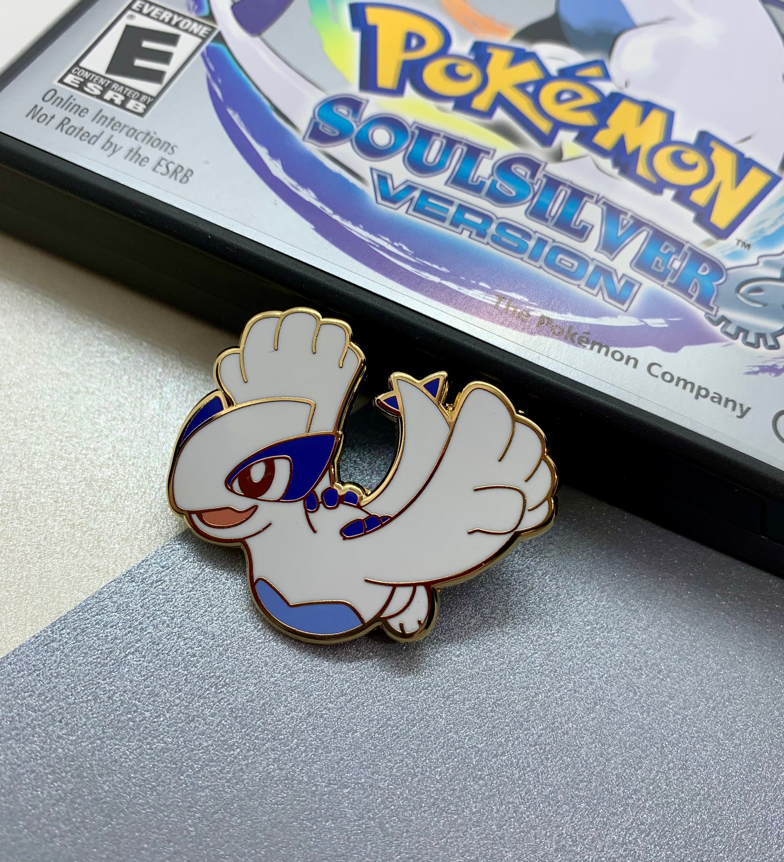 Pokemon Johto Legends: Lugia Ho-oh Hard Enamel Pin Gold & Silver