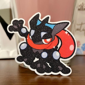 Pegatina de vinilo brillante con brillantina de Greninja