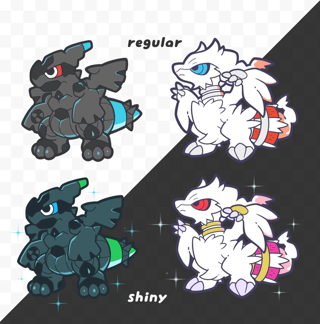 Zekrom, Reshiram & shiny Kyurem Pokemon X, Y, Omega Ruby & Alpha