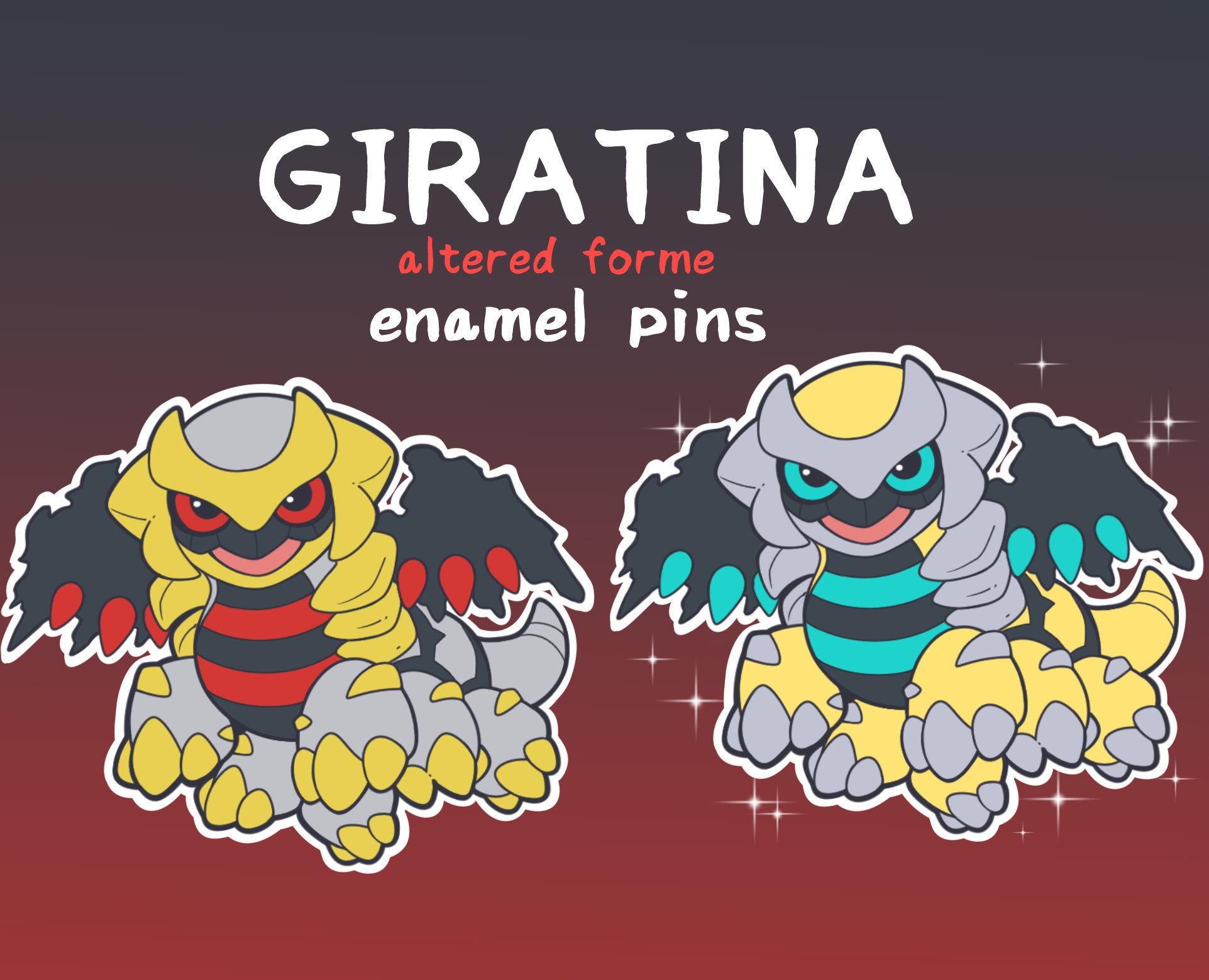 Pokemon Giratina Origin Forme Enamel Pin Glitter Shiny -  Denmark