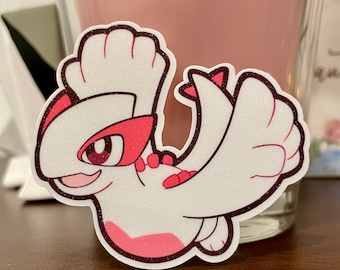 Shiny Lugia Glitter Vinyl Sticker