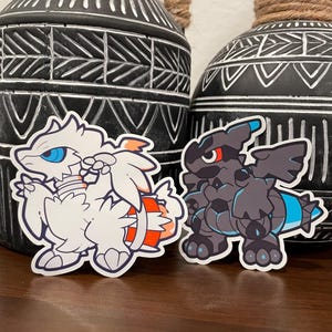 Reshiram & Zekrom Vinyl Stickers