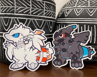 Reshiram & Zekrom Vinyl Stickers