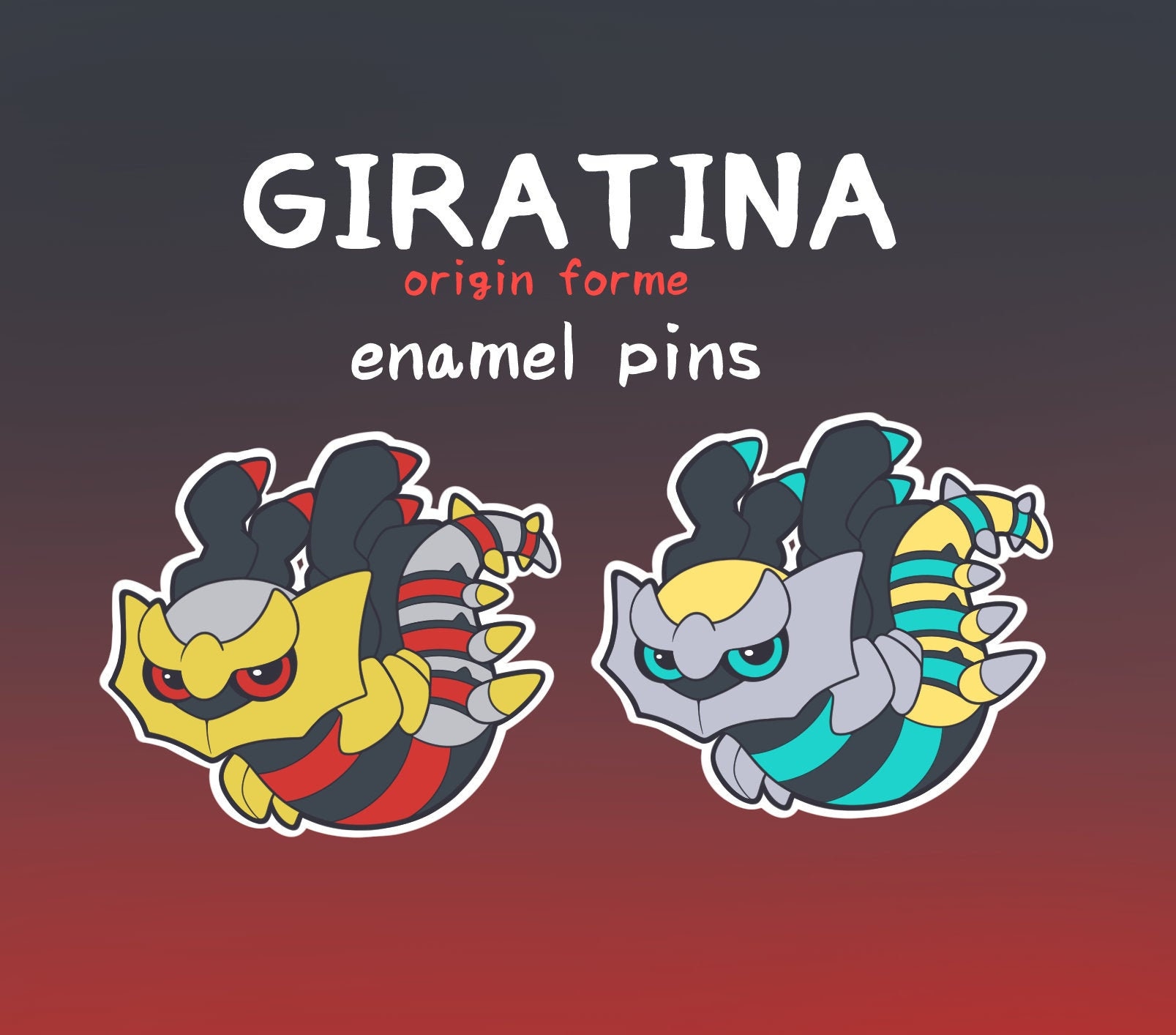Pokemon Giratina Origin Forme Enamel Pin Glitter Shiny -  Hong