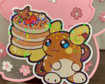 Alolan Raichu Holographic Vinyl Sticker