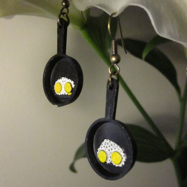 OVER 50%OFF SALE - Fried Eggs Frying Pan Earrings