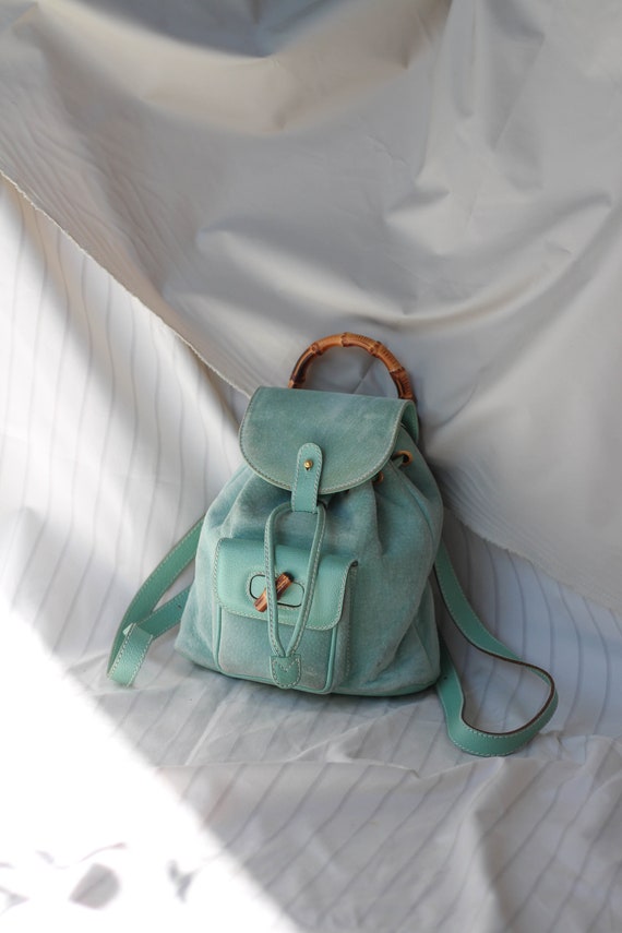 Vintage Gucci Bamboo Mini Backpack in Suede Mini