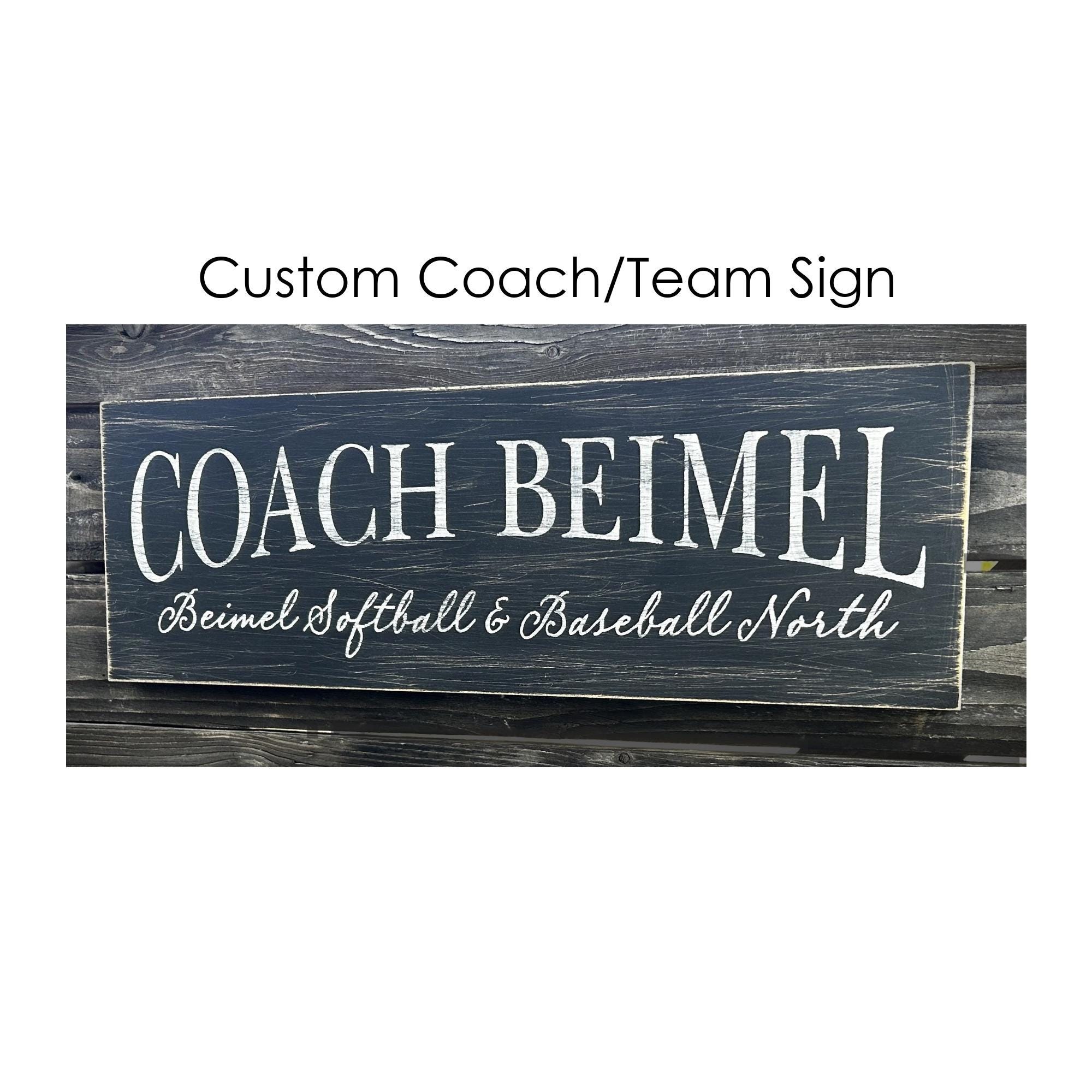 Custom Coach Sign: Distressed Wood, Hand Painted Vintage Lettering - Etsy