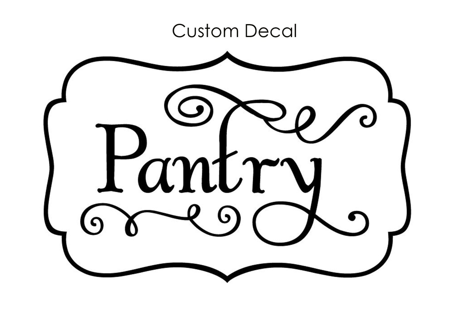 Kitchen Pantry Decal Pantry Decal Kitchen Decor Wall Decal Etsy