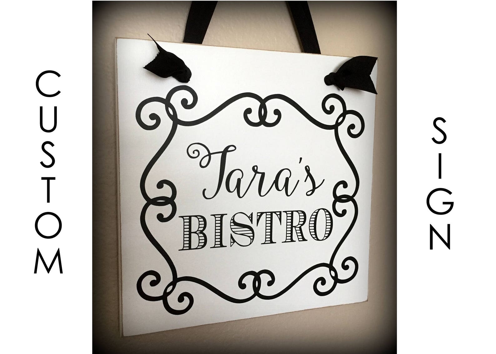 Bistro Sign Personalized Bistro Sign Kitchen Decor Bistro Etsy