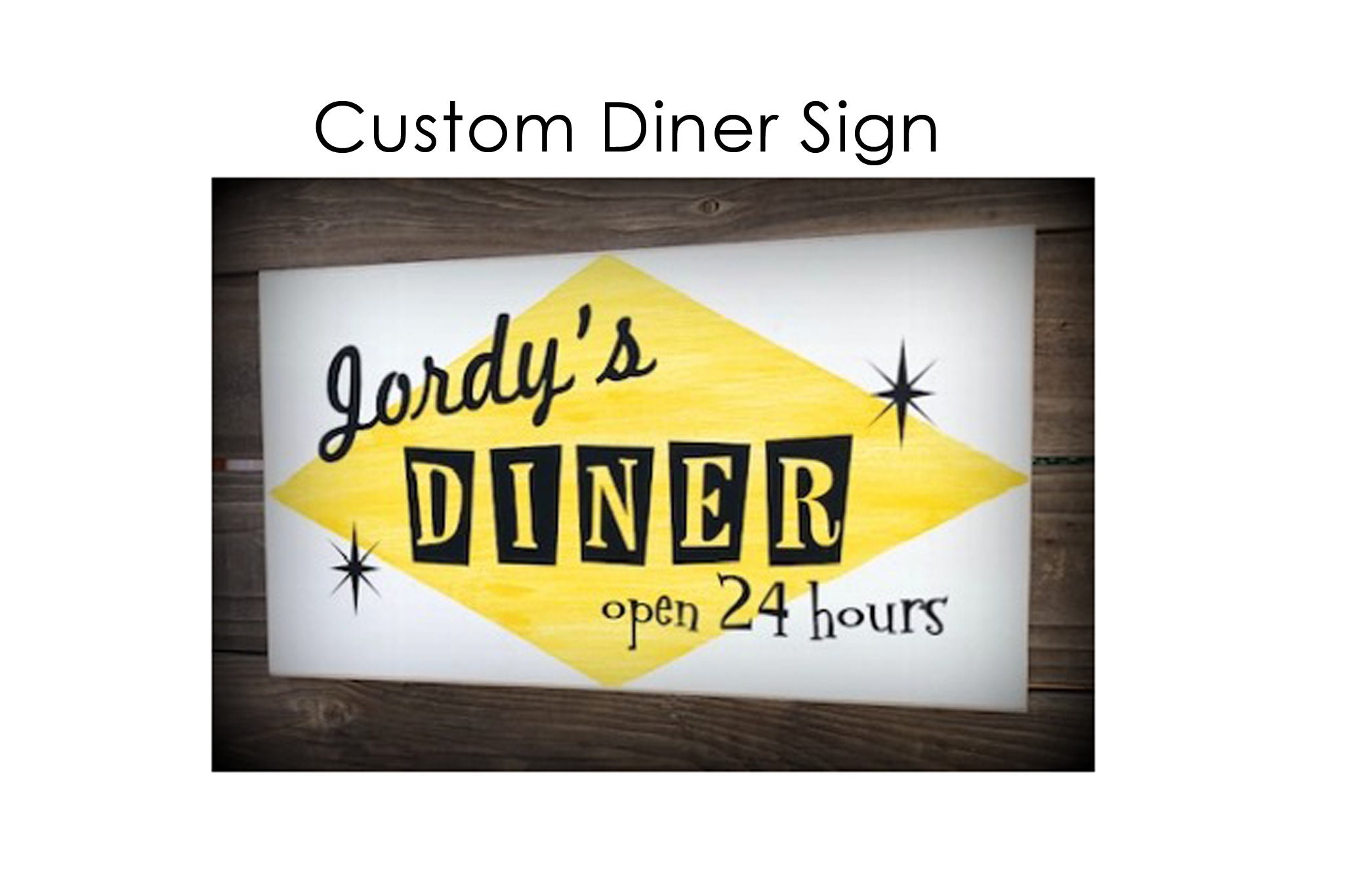 Custom Diner Sign - Retro Diner - Moms Diner Sign - Diner Decor - Vin…