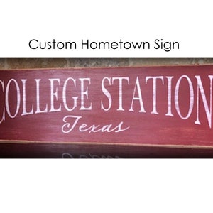 Custom Hometown Sign, Hand painted, City Sign, City and State Sign, Vintage Sign, New York, Arizona, Texas, Utah, Idaho, Kentucky, Florida