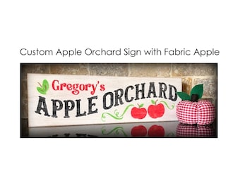 Custom Apple Orchard Sign: Hand Painted Farmhouse Decor