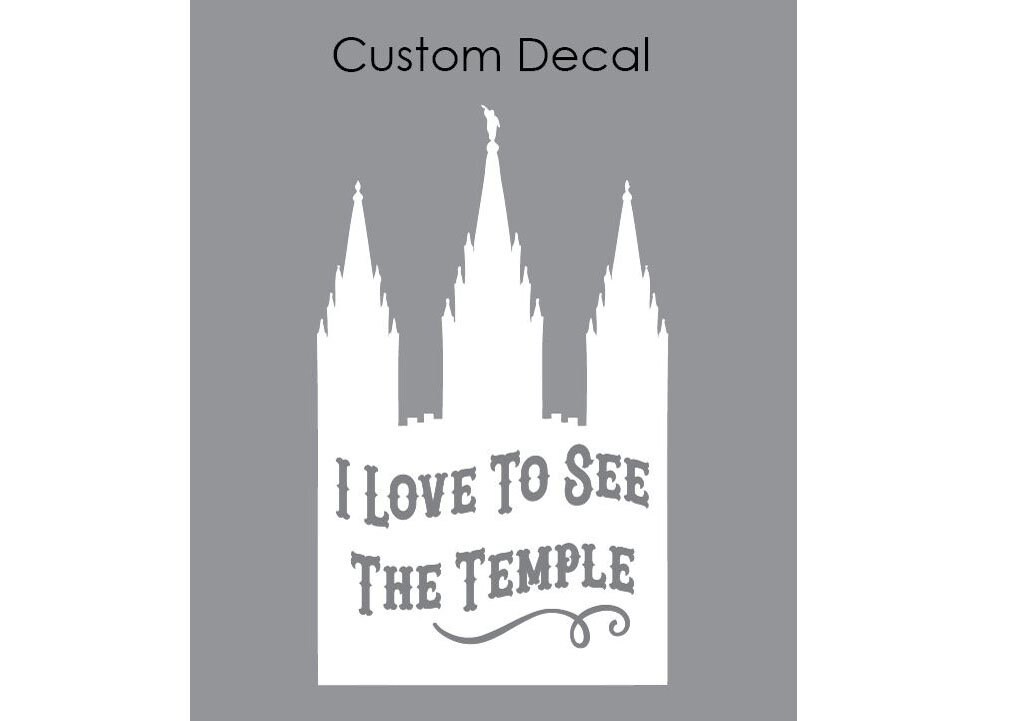 Temple DECAL LDS Gift LDS Temple Decal Primary Decal | Etsy