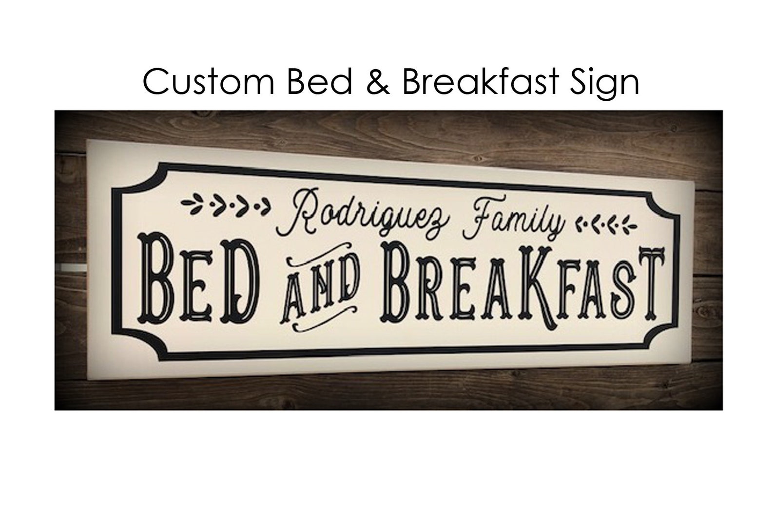 Bed &amp; Breakfast Sign Custom Sign Family Farm Sign Family - Etsy